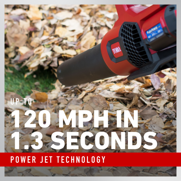 Toro 60V MAX* 120 mph Brushless Leaf Blower with 2.5Ah Battery (51820)