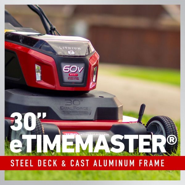 Toro 60V MAX* 30 in. (76 cm) eTimeMaster® Personal Pace Auto-Drive™ Lawn Mower - (2) 10.0Ah Batteries/Chargers Included (21491)