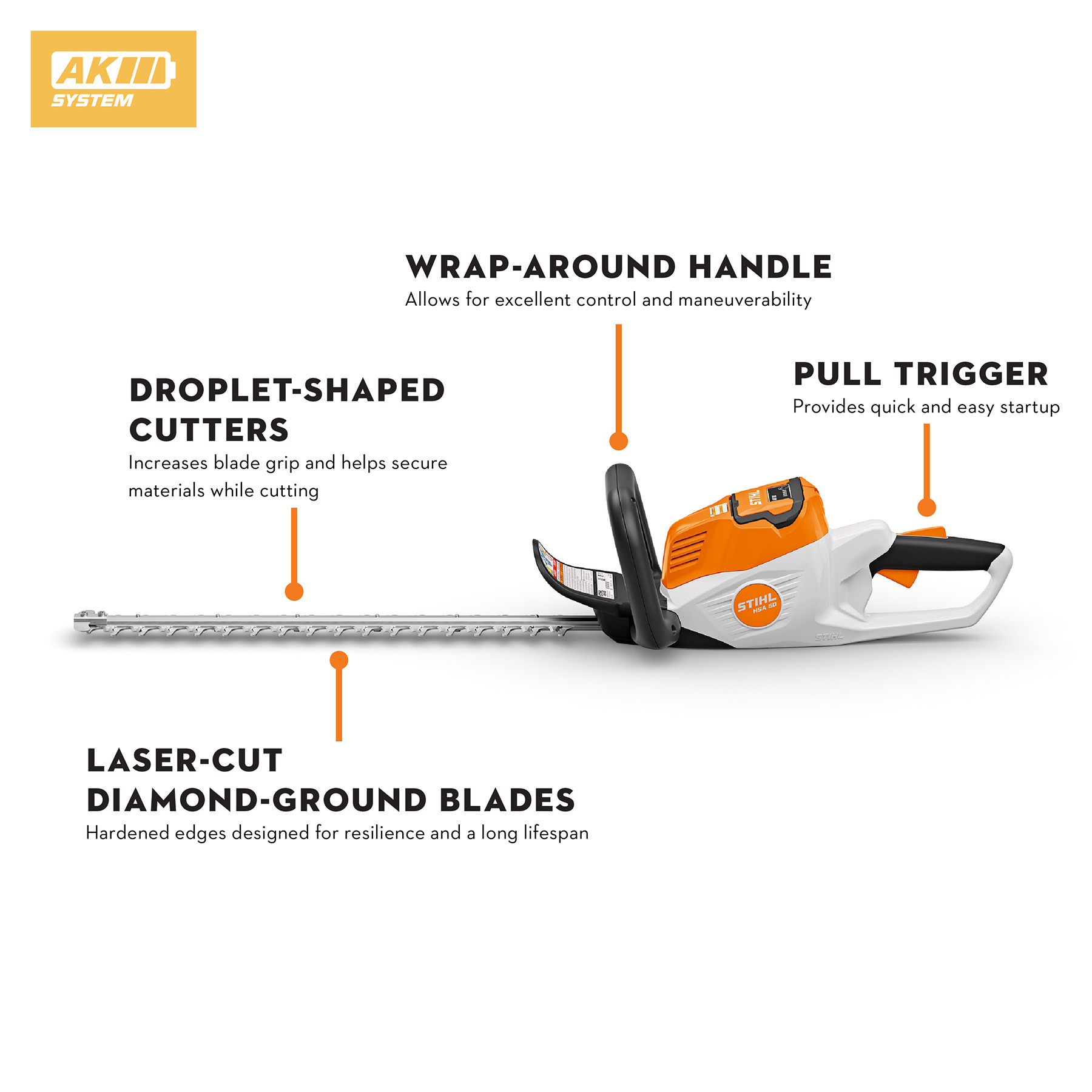 STIHL HSA 50 Battery Powered Hedge Trimmer